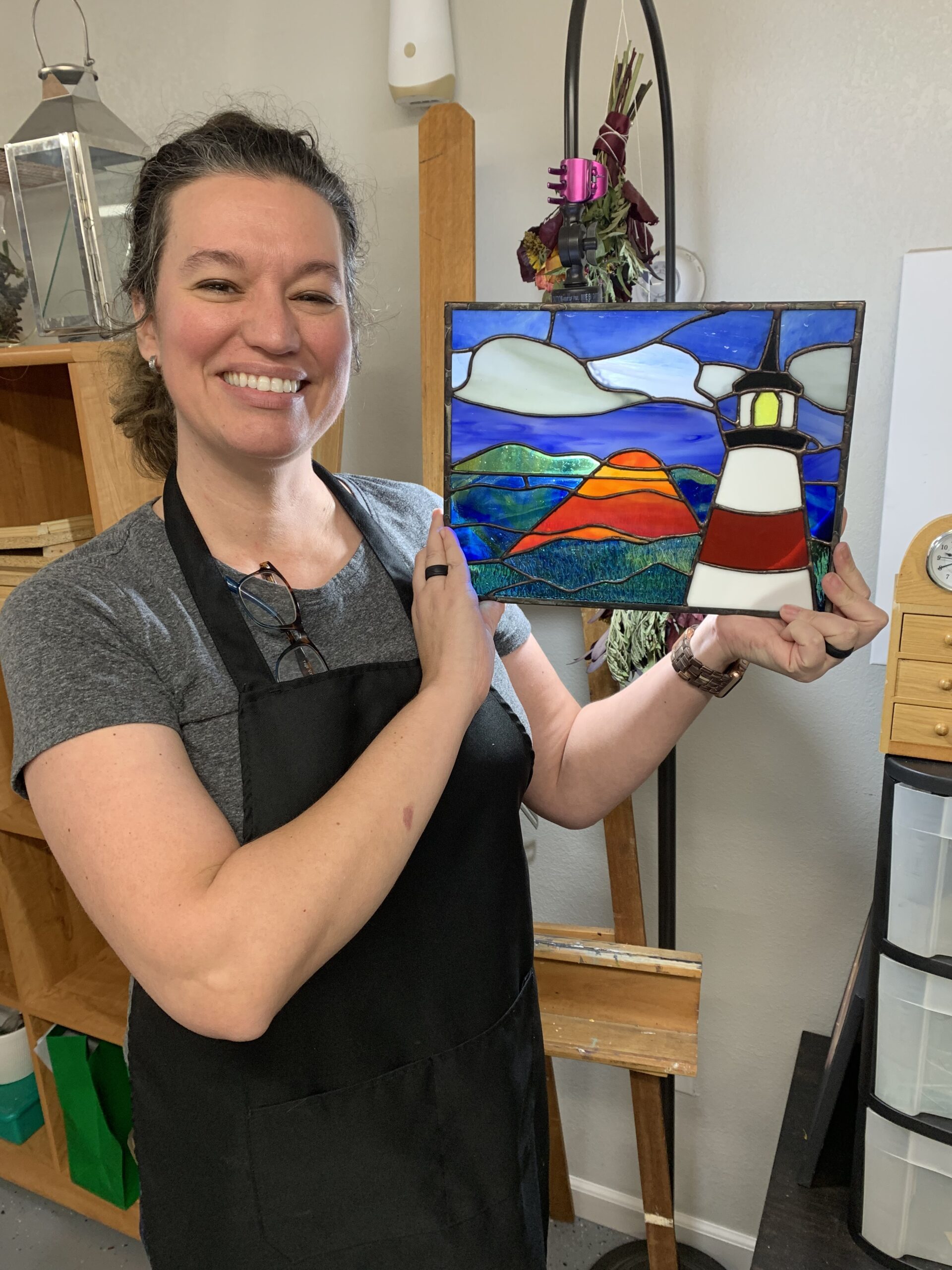 Stained Glass Class- Light House 2