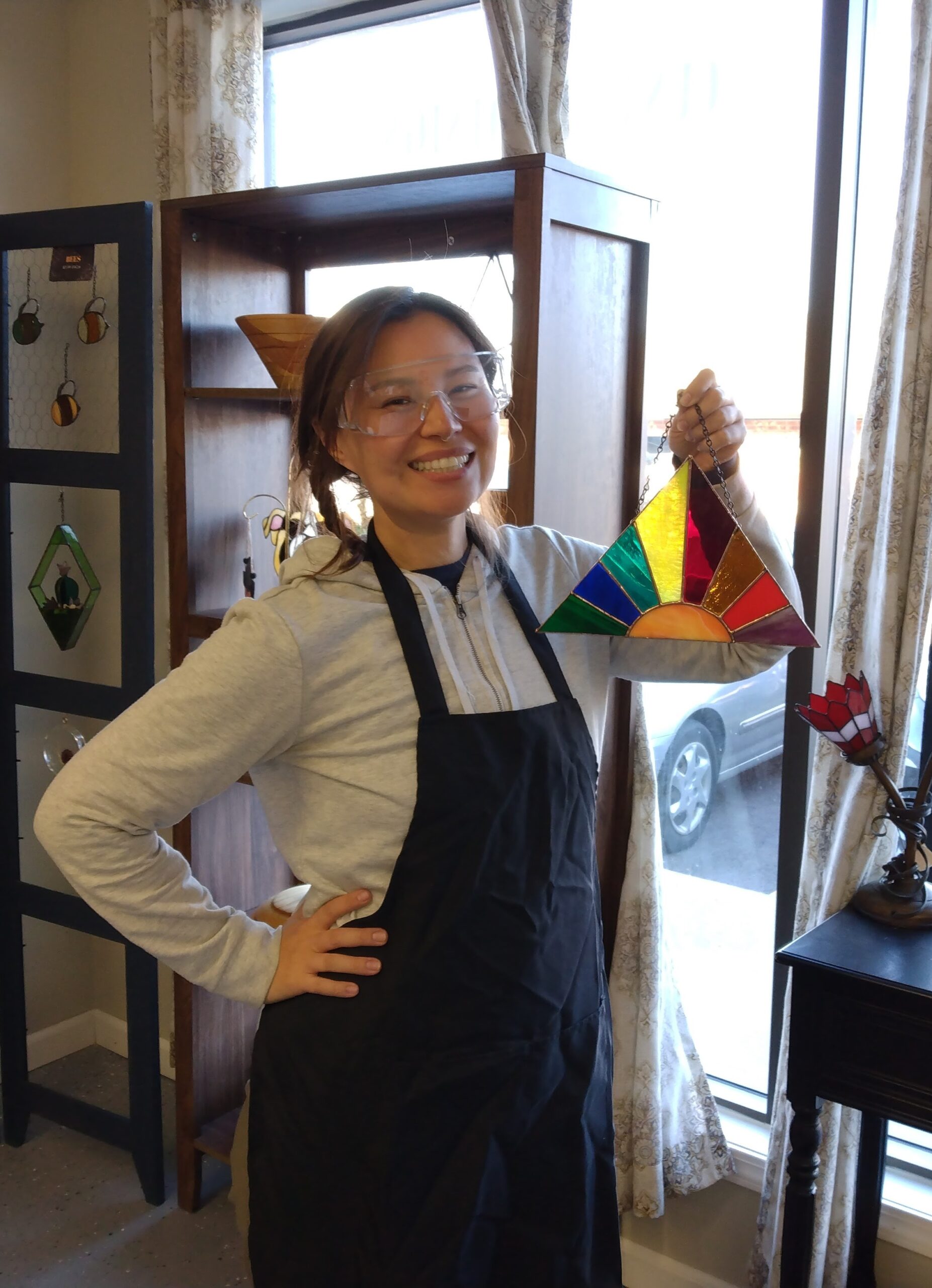 Stained Glass Sunshine Triangle